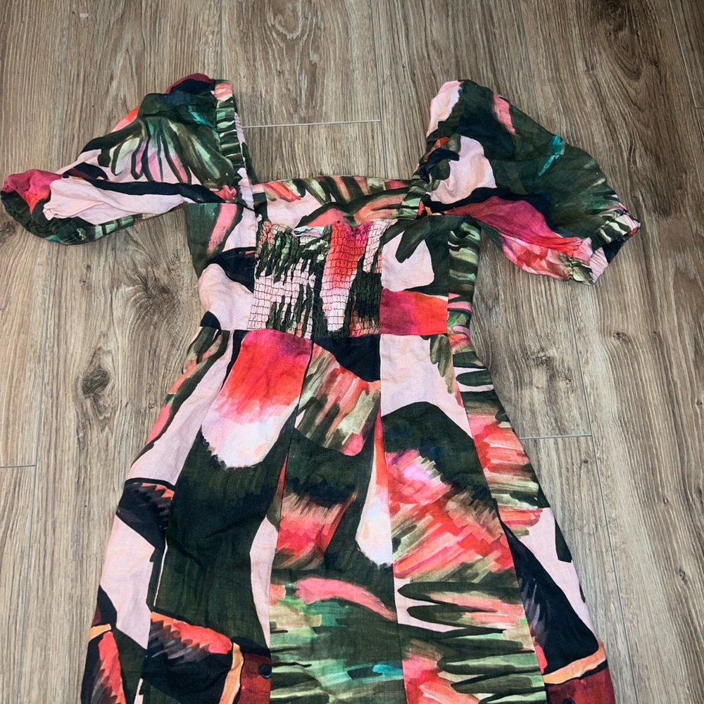 FARM Rio Colorful Puff Sleeve Mini Dress - Picture 7 of 8